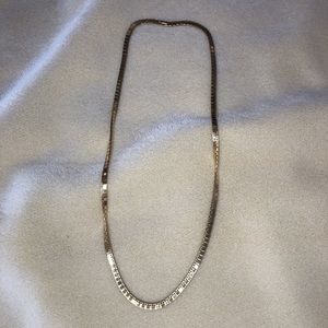 Large gold colored chain necklace